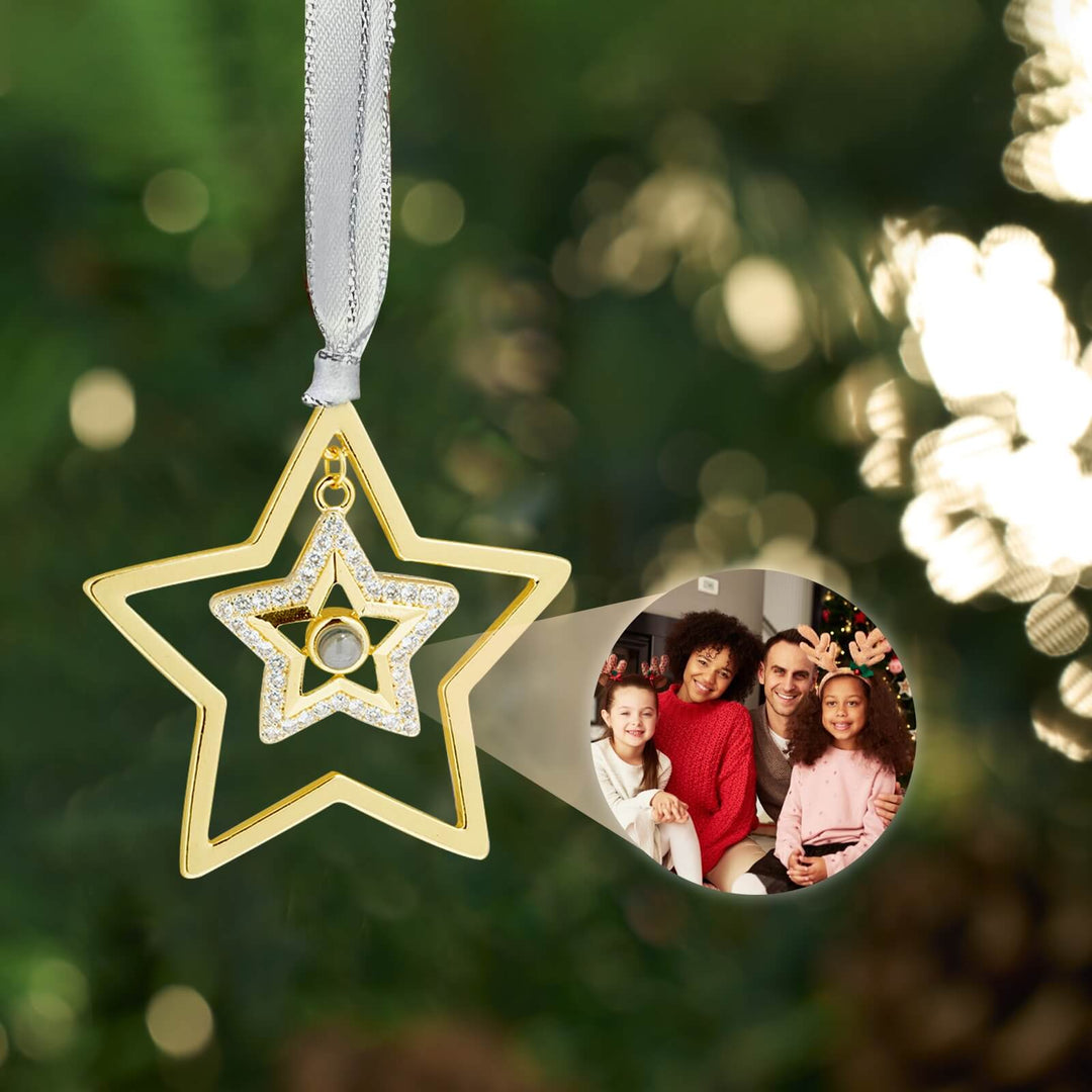 Christmas Dual Star Photo Ornament