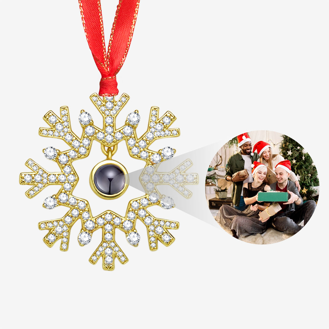 Christmas Frosted Memories Photo Ornament
