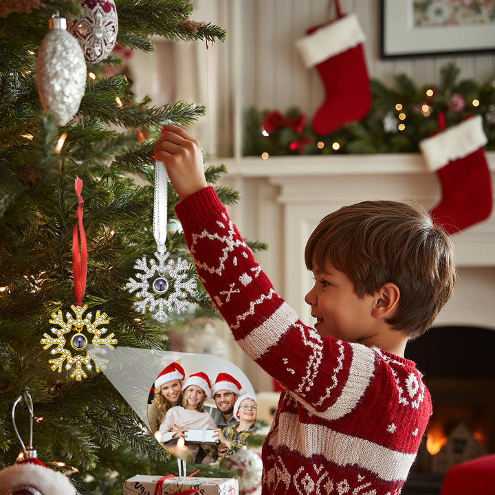 Christmas Frosted Memories Photo Ornament