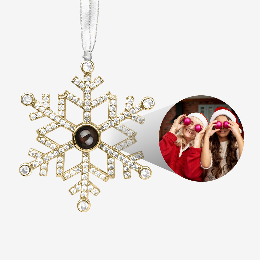 Custom Christmas Snowflake Photo Ornament