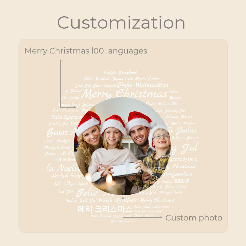 Custom Christmas Snowflake Photo Ornament