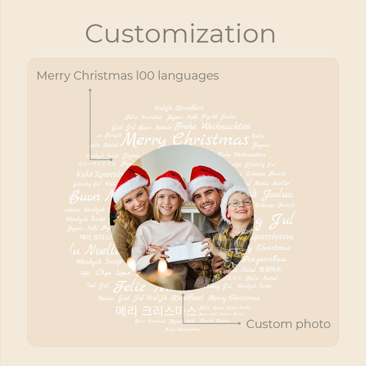 Custom Christmas Snowflake Photo Ornament