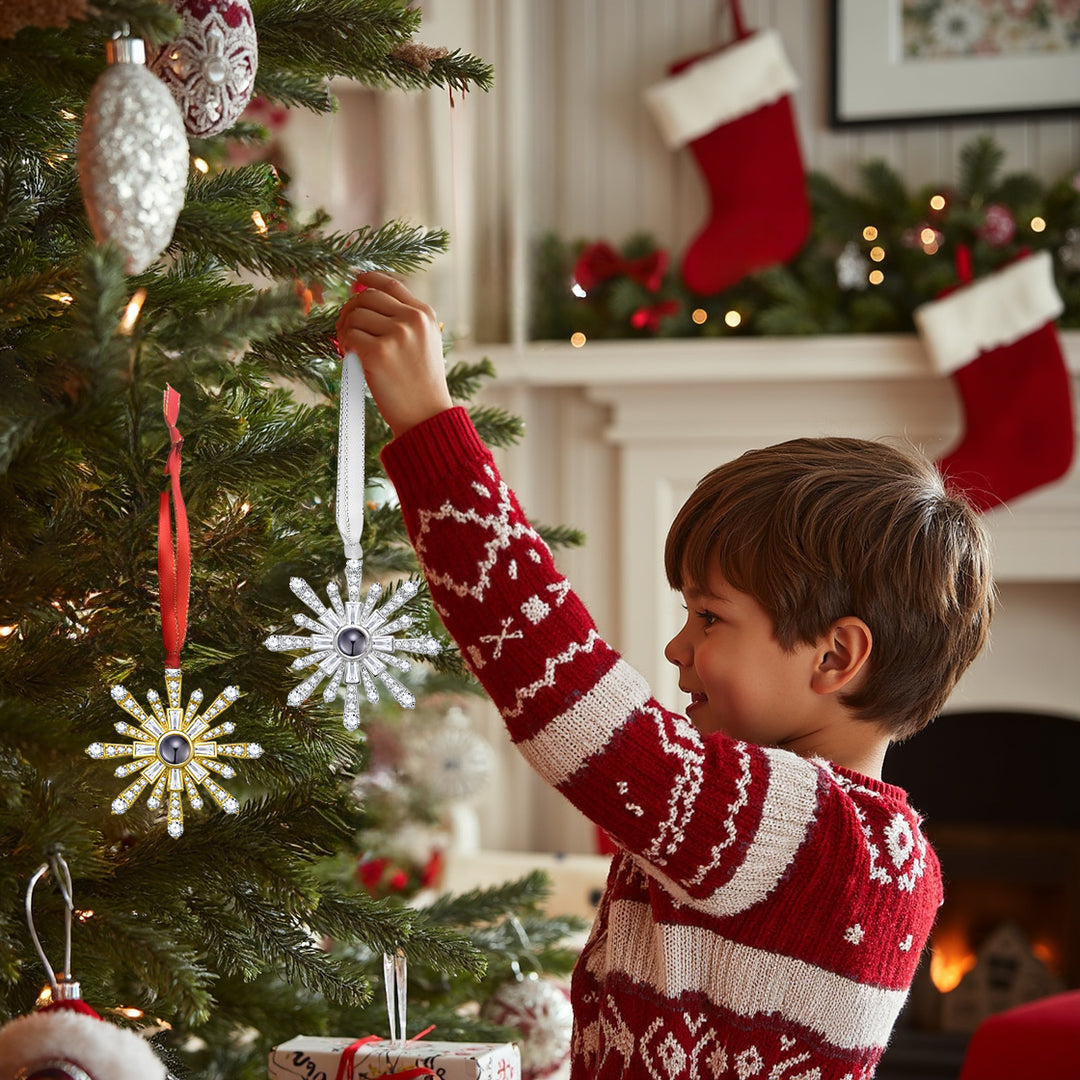 Personalized Christmas Snowflake Photo Ornament