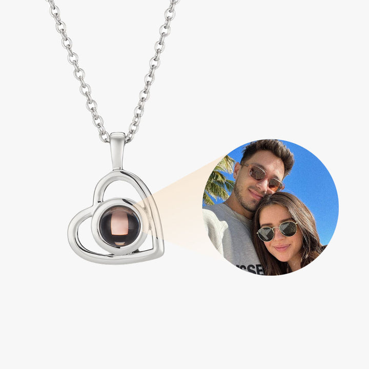 Personalized Heart Photo Necklace