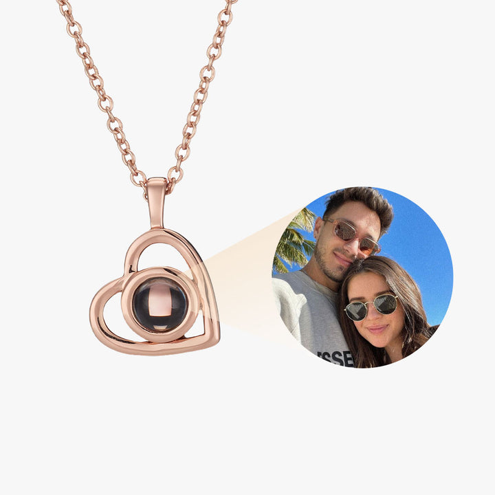 Personalized Heart Photo Necklace
