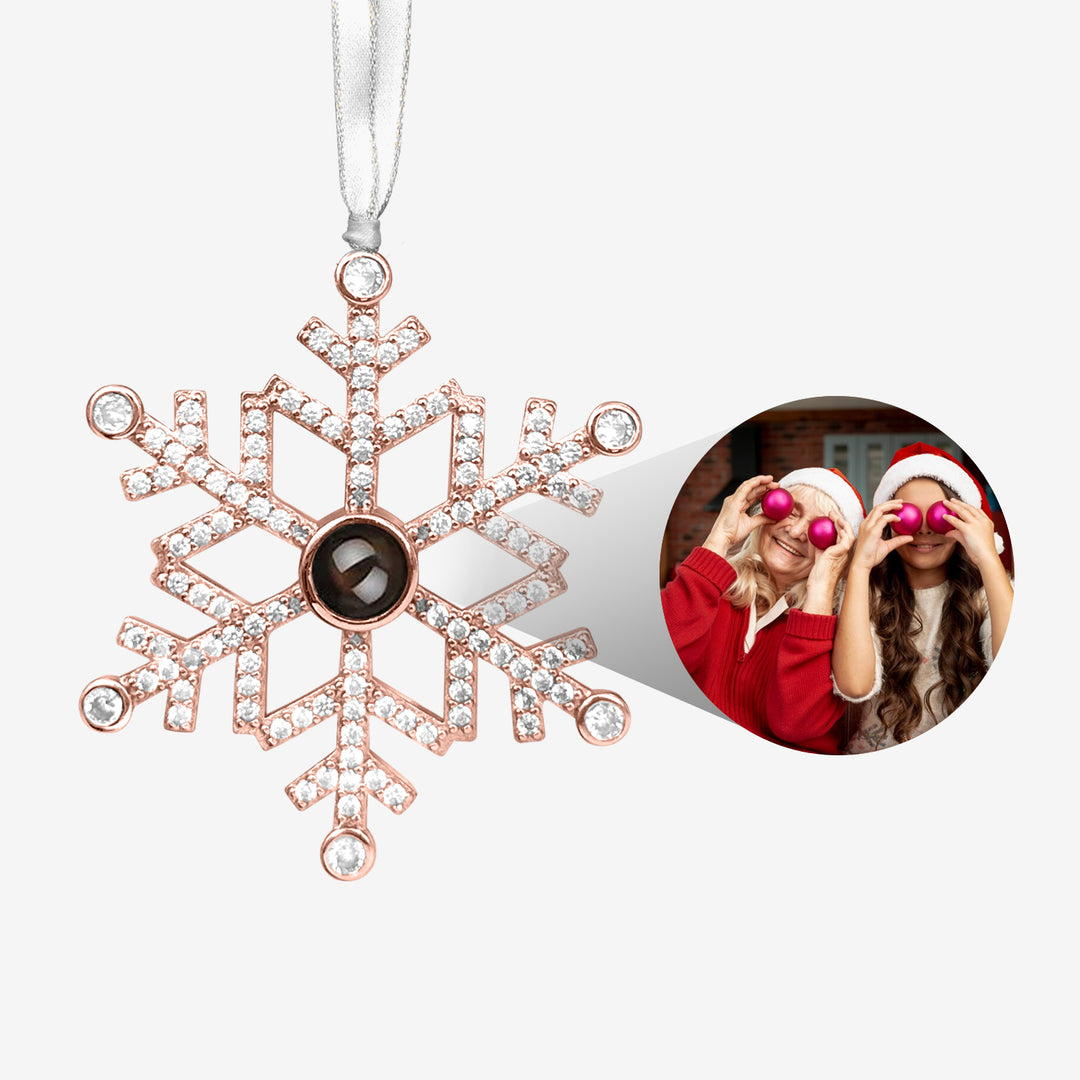 Custom Christmas Snowflake Photo Ornament