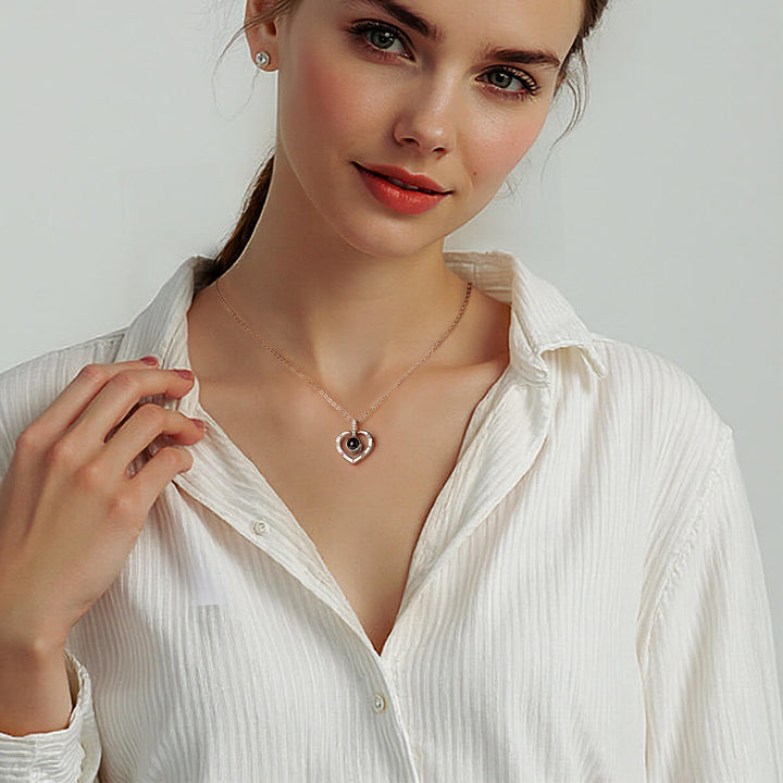 Custom Love Photo Projection Necklace